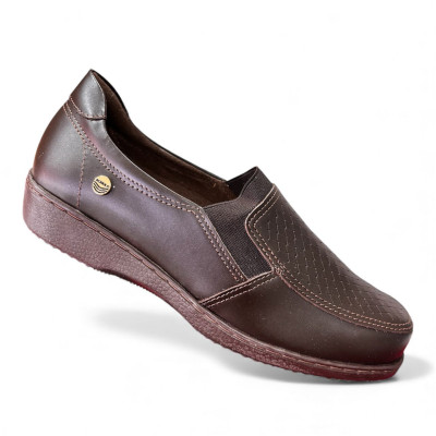 Romulo Casual Cuero Casta&ntilde;o Mujer Talla 35 Ref 3813